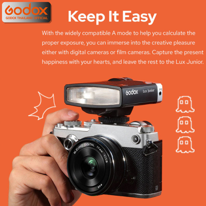 godox-flash-lux-junior-retro-camera-flash-automatic-manual-รับประกันศูนย์-godox-thailand-3ปี