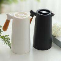 ◑ 1L Glass Liner Vacuum Flask Hot Water Jug Bottles Home Office Large Insulation Leakproof Thermos Pot For Coffee Tea Thermal