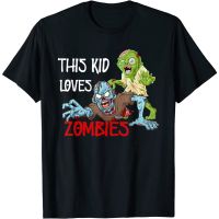 Adult Clothes This Kid Loves Zombies Kids T-Shirt Fashion Tops T-Shirt Men Women Latest Models Today Short Sleeve Distro Original Premium