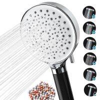 ❂☇ Newentor Shower Head 6 Modes Single-handad Adjustment 3-layer Filter Protection Bath Shower Head for Bathroom Accessories