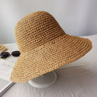 [hot]Handmade Straw Hat Wide Brim Sun Hat Women Beach Hats Solid Color Fisherman Hats Straw Dome Panama Bucket Hat Femme Shade 【hot】