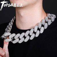 [COD] TOPGRILLZ European and hip-hop rap style heavy industry micro-inlaid zircon Cuban chain mens personalized hiphop street