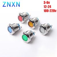 16mm waterproof led metal indicator led light signal white red yellow blue green 6v12v24v220v