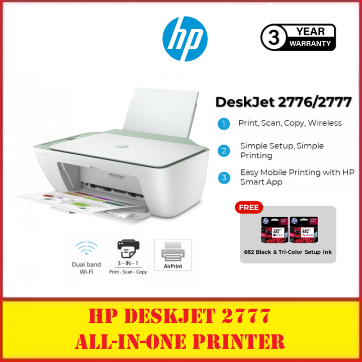 [Ready Stock] HP Deskjet Ink Advantage 2777 AllinOne Printer A4
