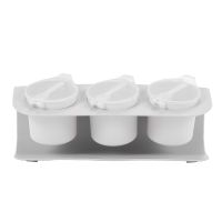 Plastic Spick Rack Kitchen Seasoning Box with Spoon Spice Jars Seasoning Storage Tank for Salt Candy Pepper Sauce Spices