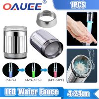 ► LED Water Faucet Stream Light Kitchen Bathroom Shower Tap Faucet Nozzle Head 7 Color Change Temperature Sensor Light Faucet Led