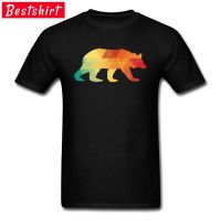 Bear T Shirt Make Your Own Geometric Animal T Shirt For Men Custom Tees High Quality Clothing 100% Cotton Gildan