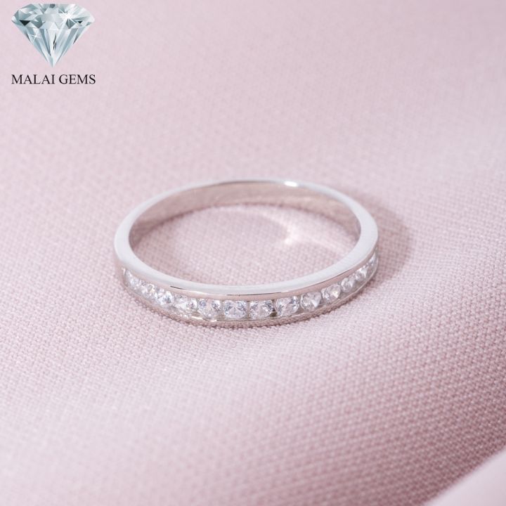 malai-gems-แหวนเพชร-เงินแท้-925-เคลือบทองคำขาว-ประดับเพชรสวิส-cz-รุ่น-221-r17187-แถมกล่อง-แหวนเงินแท้-แหวนเงิน