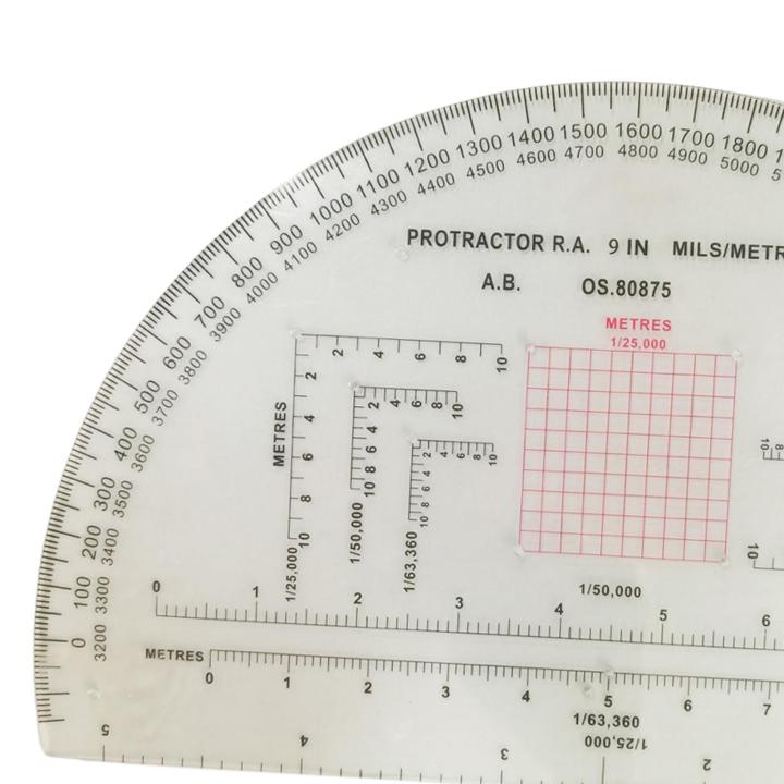 toolsnest-เครื่องมือวัดไม้บรรทัดวัดมุมอะคริลิคเมตรใสมืออาชีพการศึกษาแผนที่กันน้ำเรียนรู้องศาสำหรับการอ่านแผนที่เดินทาง