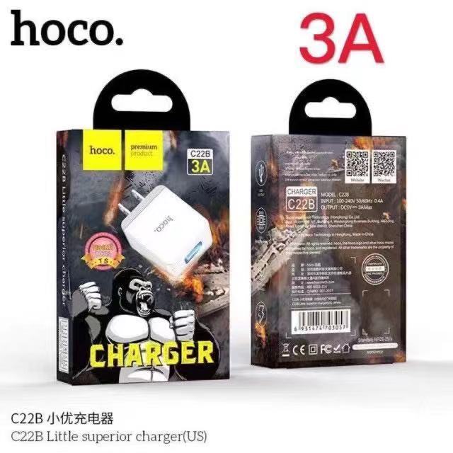 hoco-c22b-maxหัวชาร์จ3aและ5a-มีให้เลือกซื้อ3-แบบ-1-usb-3a-2usb-3usb-5a-led-รุ่นใหม่ล่าสุดของแท้100
