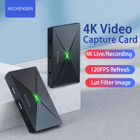 MICHENSEN HDMI to USB3.0 4K Video Capture Card HDMI 4K Input to HDMI Output 1080P 60Hz 120FPS HD Game Record Box Compatible with Windows/Linux/OS Systems,for PS4 PS5 Xbox one/360 Wii