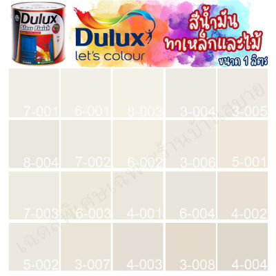 Dulux สีน้ำมัน ดูลักซ์ กลอสฟินิช กลิ่นอ่อนพิเศษ สีครีม ขนาด 1ลิตร สีทาเหล็ก สีทาไม้ สีทาวงกบ ประตู ทารั้วเหล็ก ICI