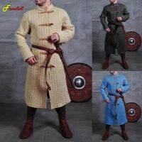 ผู้ใหญ่ผู้ชายยุคกลาง Larp ไวกิ้งเครื่องแต่งกาย Leopold Gabeson ผ้าใบคอเต่าแจ็คเก็ต Battle Hero เบาะฤดูหนาว Coat Pirate Cosplay