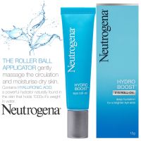 NEUTROGENA Hydro Boost Eye Roll On ผลิตภัณฑ์บำรุงผิวรอบดวงตาประสิทธิภาพสูงสูตรพิเศษในรูปแบบลูกกลิ้งจากต่างประเทศ