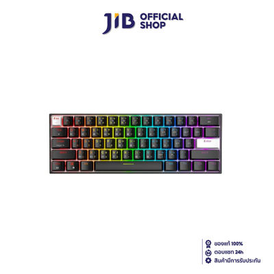 WIRELESS KEYBOARD (คีย์บอร์ดไร้สาย) FANTECH MAXFIT61 FROST WIRELESS (MK860) (BLACK) (OUTEMU BLUE SWITCH - RGB - EN/TH)