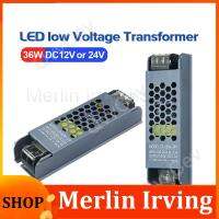 Merlin Irving Shop 36W DC12V/24V Ultra Thin LED Power Supply Lighting Transformers Adapter Switch 36W AC110-265V For LED Strips