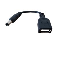 DC 5.5mm x 2.1mm Male Adapter to USB Type A Female Extension Power Cable 12cm Wires  Leads Adapters