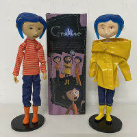 NECA Coraline ตุ๊กตารูปในเสื้อลายเสื้อกันฝนก้องเสื้อกันหนาวของเล่น LA สาวปัจจุบันของขวัญคริสต์มาส