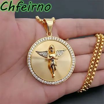 Gold circle clearance pendant mens