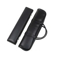 16 Holes Flute Leather Case and Bag Set Portable Waterproof Leather Flute Bag Woodwind Protection Musical Accessories