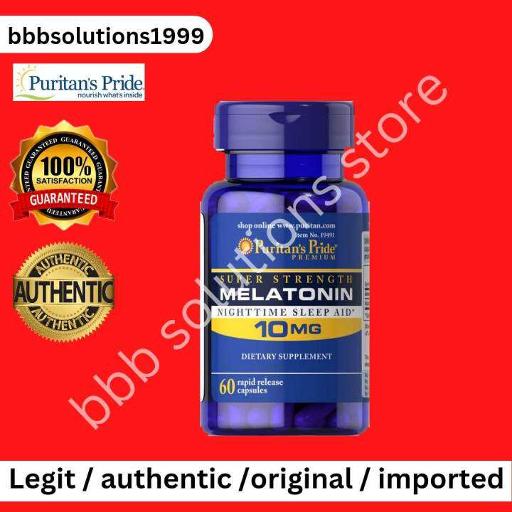 Puritans Pride Super Strength 10mg Melatonin 60 Rapid Release Capsules Lazada Ph