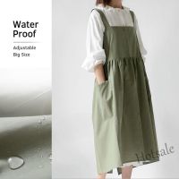 【hot sale】✓❀﹍ D13 Waterproof Korean cotton coffee shop apron cotton and linen home kitchen apron flower shop overalls