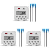 3X 1 Second Interval 12V Digital LCD Timer Switch Weekly Programmable Time Relay Programmer CN101S