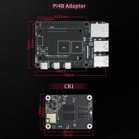 Pi4B Development Board (CM4 to Pi4B +CB1 Core Board) Black Replacement Parts for Raspberry Pi CM4 Core Board Flat Replace CB1 Expansion Board