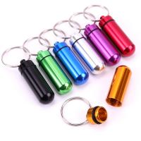 High Quality Waterproof Aluminum Pill Box Portable Mini Pill Container Bottle Storage Case Keychain Home Storage Tool