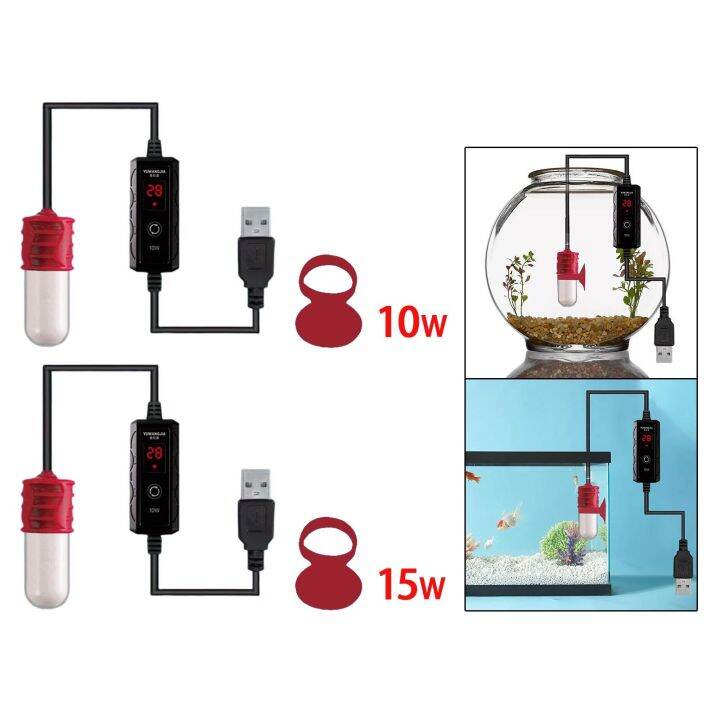 Aquarium Heater USB Submersible Aquarium Heater Fish Tank Heater With