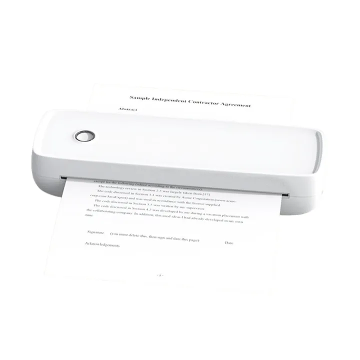 เครื่องพิมพ์แบบไร้สายเครื่องพิมพ์กระดาษความร้อนแบบพกพารองรับบลูทูธ203dpi-ความละเอียด2600mah-ฉลากบันทึกการพิมพ์ผิดคำถาม