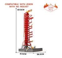031003ไอเดียศูนย์อวกาศสำหรับดาวเสาร์ V เปิดสะดือตึกโมดูลาร์ของเล่นเด็กผู้ชาย21309ตัวต่อโมเดลต่อจำลอง3586ชิ้น