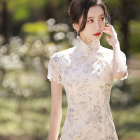 หนุ่ม qipao ปรับปรุง g irls ฤดูร้อน cheongsam วินเทจชุดที่สง่างามย้อนยุคค่ำพรรค MIDI ชุดเลดี้บางชุด Che sangsama