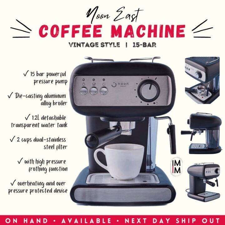 【factory outlet】 ON HAND Noon East 15Bar Coffee Machine 1.2 Lazada PH