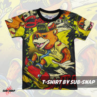 SK020 เสื้อยืดเด็กอายุ 4-10 ปี, ลาย Skate Graphic เสื้อแฟชั่นเด็ก