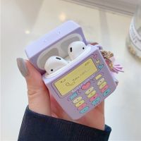 [SOSO 3C accessories] 3D สีม่วงสำหรับ Airpods Pro 3 Earpods สำหรับ1 2 Kawaii หูฟังไร้สายชุดหูฟังซิลิโคนอ่อน