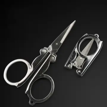 Silver Compact Folding Scissors