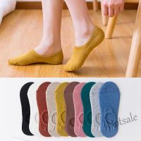 【hot sale】▬ D19 1Pair Women Candy Colors Cotton Socks No Show Liner Socks Invisible Non-slip Socks