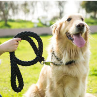 1.2-1.5M Metal P Chain Large Dog Leash Nylon ided Traction Rope German Shepherd Husky Alaska Lador Dog Collars Leash Set