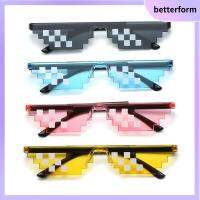 BETTERFORM ของขวัญ คอสเพลย์ ผู้ชายและผู้หญิง แว่นตากันแดด Gamer Robot แว่นกันแดดอันธพาล ของชำร่วย แว่นตากันแดด Pixel Mosaic