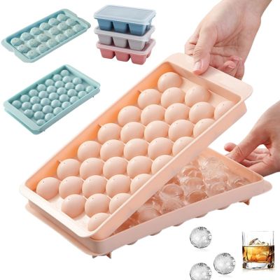 Kitchen  Plastic Molds Ice Tray Round Ice Molds Home Bar Party Use Round Ball Ice Cube Makers DIY Ice Cream Mould Ice Maker Ice Cream Moulds