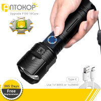 Upgraded XHP199 16Core LED Flashlight Most Powerful Rechargeable Tactical Flashlights High Lumen 5Modes Zoom LED Flash Lights