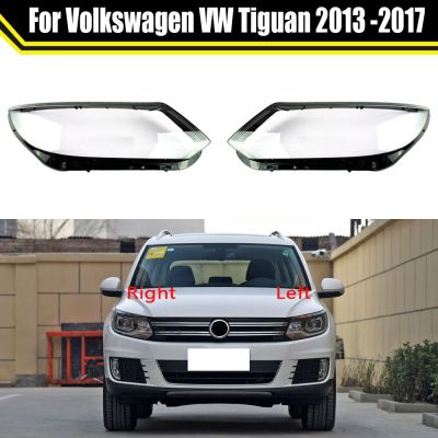 เลนส์กระจกไฟหน้ารถฝาครอบโป๊ะอัตโนมัติสำหรับ Volkswagen VW Tiguan 2013 2014 2015 2016 2017