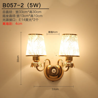 European-Style Creative Gold Led Crystal Wall Lamp Bedroom Bedside Lamp Aisle Living Room Background Wall Lamps