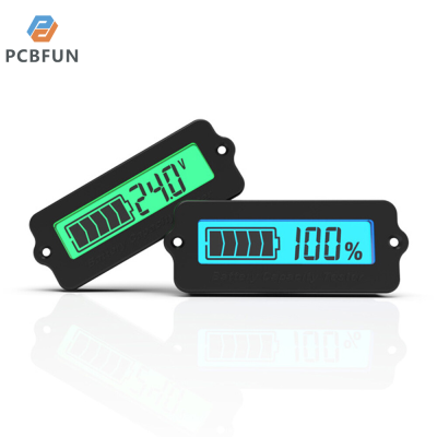 pcbfun เครื่องทดสอบโวลต์มิเตอร์เครื่องทดสอบแบตเตอรี่ลิเธียมจอแสดงผล LCD แบตเตอรี่ตัวบอกความจุตะกั่วกรด LY6W