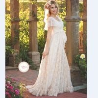 2017 Women White Skirt Maternity Photography Props Lace Pregnancy Clothes Maternity Dresses For pregnant Photo Shoot Clothing