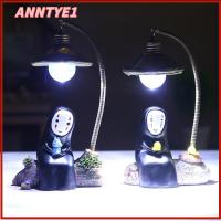 ANNTYE1 เรซินสังเคราะห์ ไฟกลางคืน LED Spirited Away NO Face Man ฟิกเกอร์ของเล่น น่ารักน่ารักๆ พร้อมสวิตช์ ตกแต่งเดสก์ท็อป ของขวัญวันเกิดเด็ก