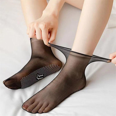 Women Transparent Socks Soft Women Sock Invisible Crystal Silk Socks