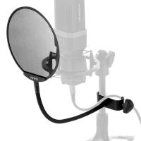 1 Pc Professional Microphone Pop Filter Cleaner Audio Dual Layered Pop Wind Screen with Flexible 360° Gooseneck for Recording