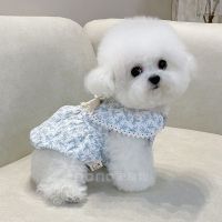 Flower Dress Dog Clothes Sweet Print Clothing Dogs Super Small Cute Thin Chihuahua Summer White Girl Mascotas